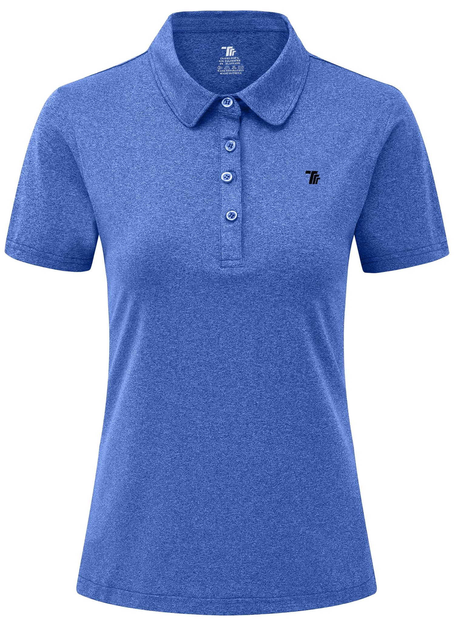 YSENTO Damen Golf Poloshirt Kurzarm Polohemd Dry Fit | Schnelltrocknend Atmungsaktiv Sport Tennis Lady-Fit T-Shirts