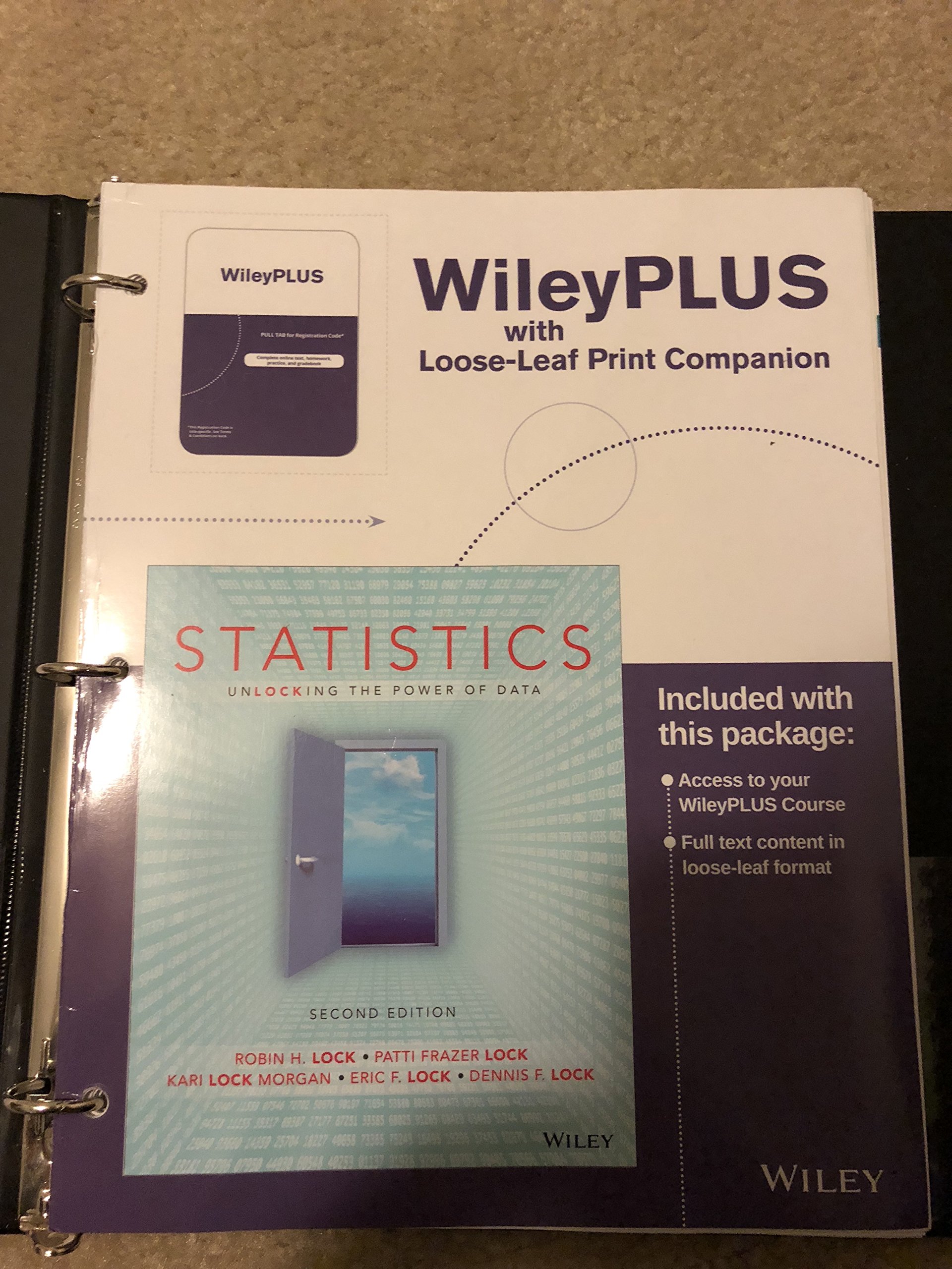 Statistics: Unlocking the Power of Data, WileyPLUS Registration Card + Loose-leaf Print Companion