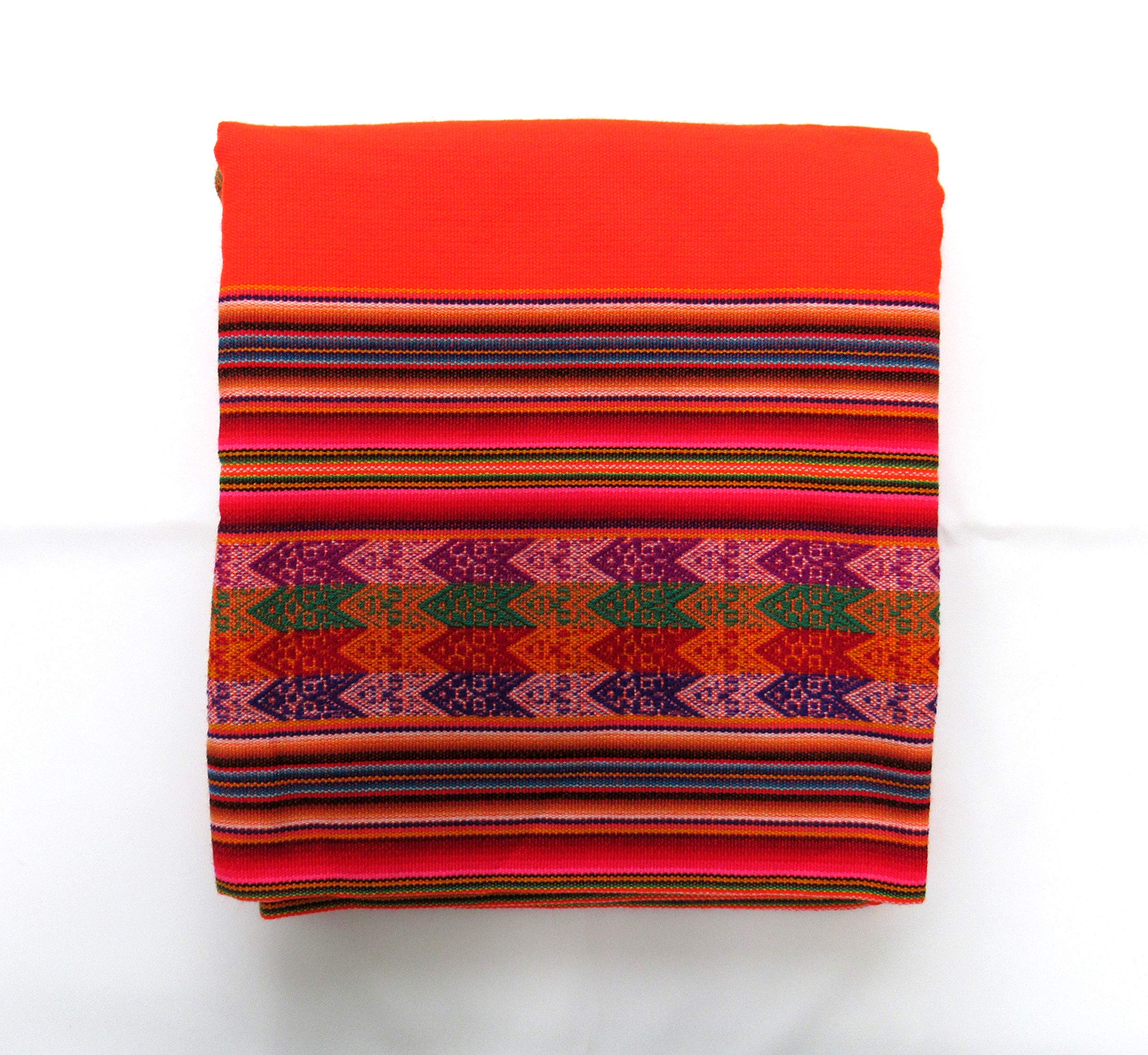 Amazon.co.jp: 【アワヨ・アワイヨ布のアンデス織物】【橙色・オレンジ