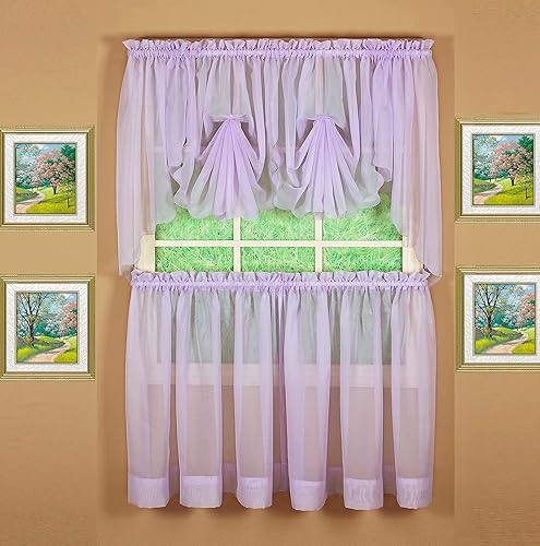 Vista 97 de Today's Curtain - Cortina Emelia de gasa original, panel de 84 pulgadas, negro, 60 pulgadas de ancho x 84 pulgadas de largo