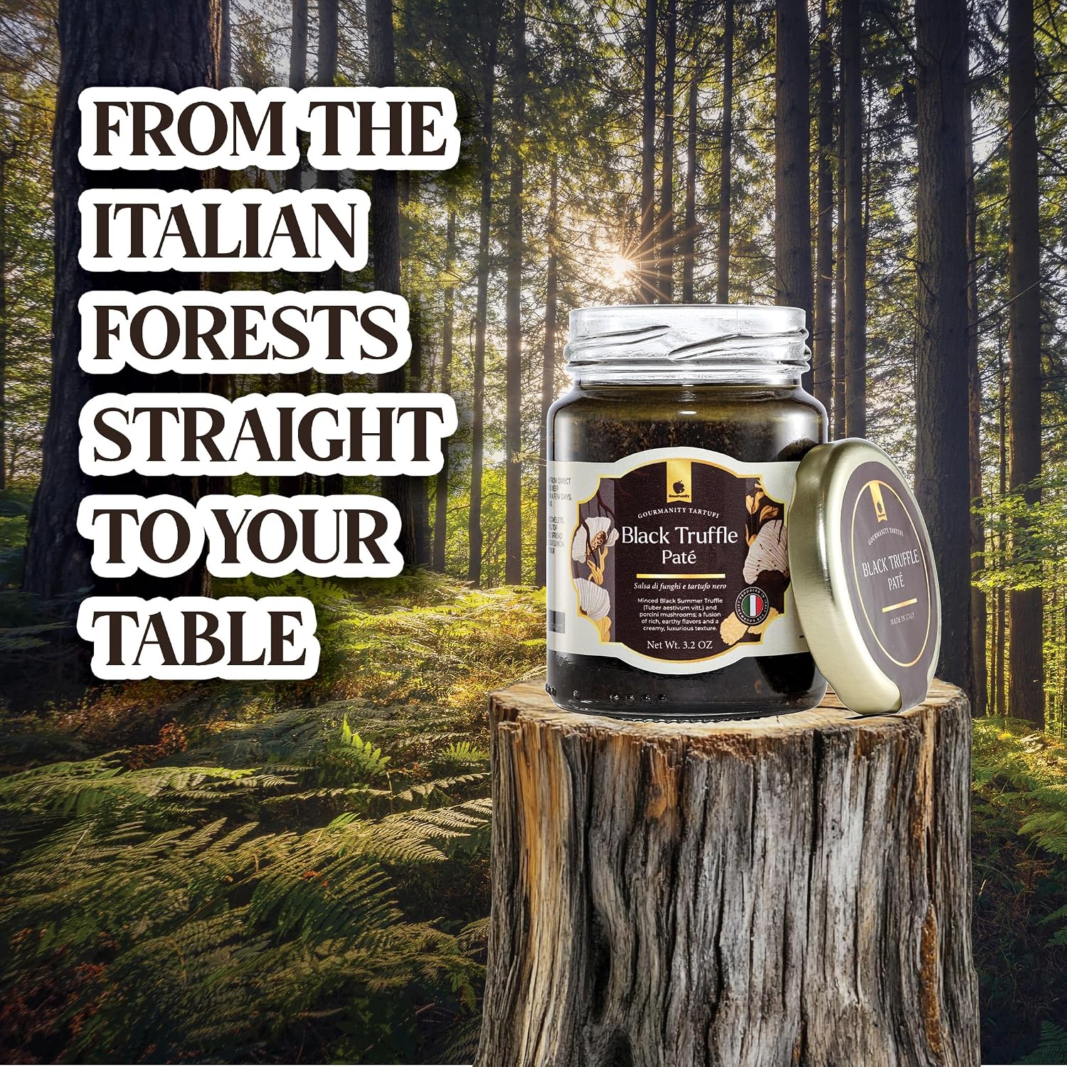 Gourmanity Black Truffle Pate, Rich & Savory Truffle Sauce for Restaurant-Style Cuisine, Made in Italy, 3.2 oz Jar (Pack of 2) image 5