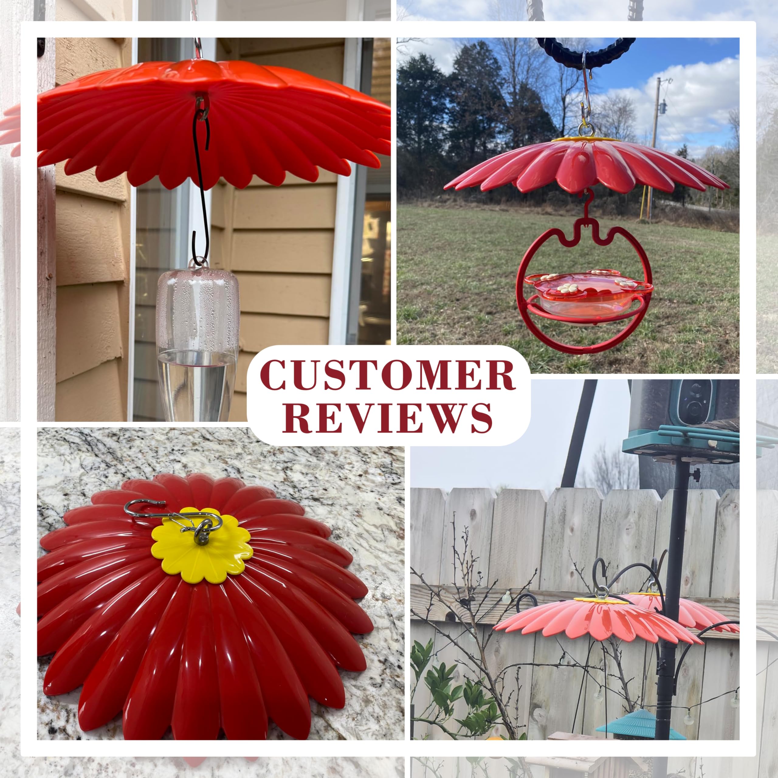 Protector de lluvia para comedero de pájaros de 13.5 pulgadas, cubierta de cúpula para comedero de colibrí, cubierta de paraguas para casa de pájaros para exteriores, deflector de ardilla, paquete de