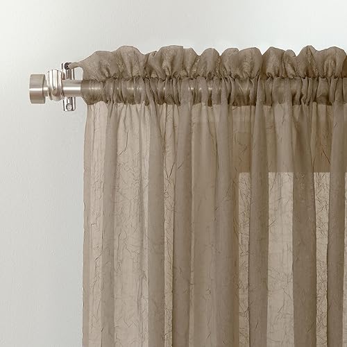 Miniatura 2 de No. 918 - Cortina Erica de textura triturada, gasa transparente