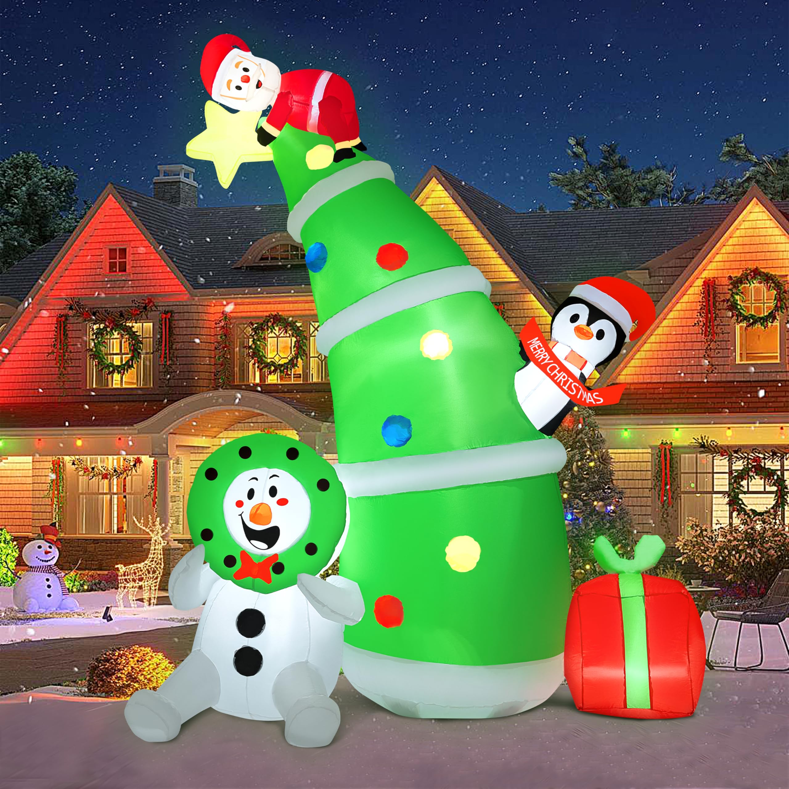 Amazon.com: Ellzant 8.5FT Inflatable Christmas Outdoor Decoration ...