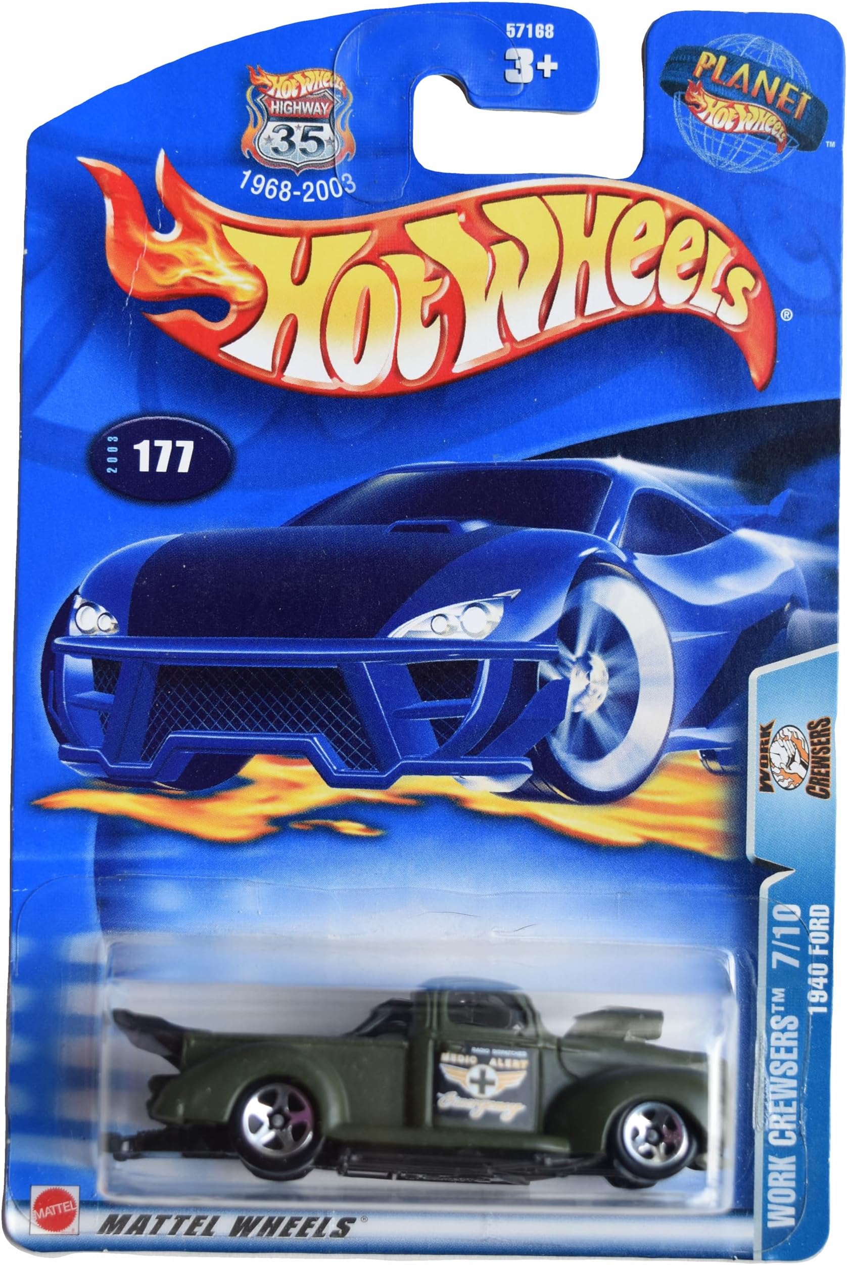 Hot Wheels 1940 Ford, Work Crewsers 7/10 [Green] #177