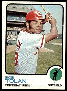 1973 Topps # 335 Bobby Tolan Cincinnati Reds (Baseball Card) EX Reds