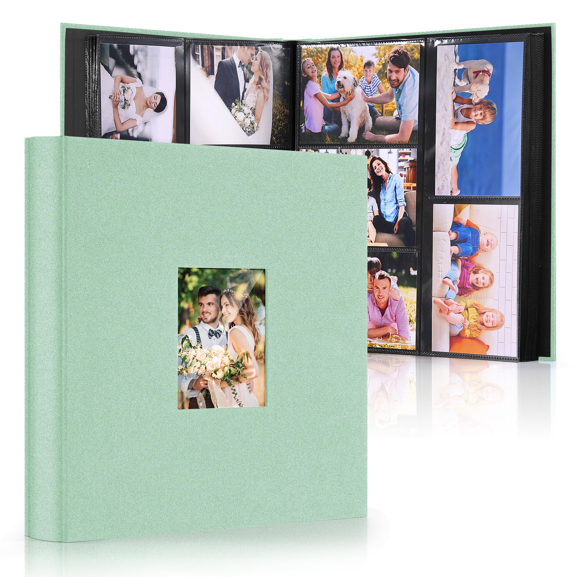 DazSpirit Photo Albums 6x4 Inch 600 Pockets Slip In, Customizable Linen Cover 10x15cm Photo Album, Large Capacity