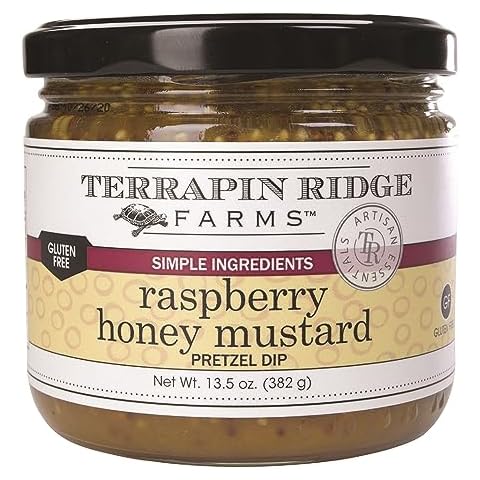 Terrapin Ridge Farms Raspberry Honey Mustard Pretzel Dip – One 14 Ounce Jar Cover