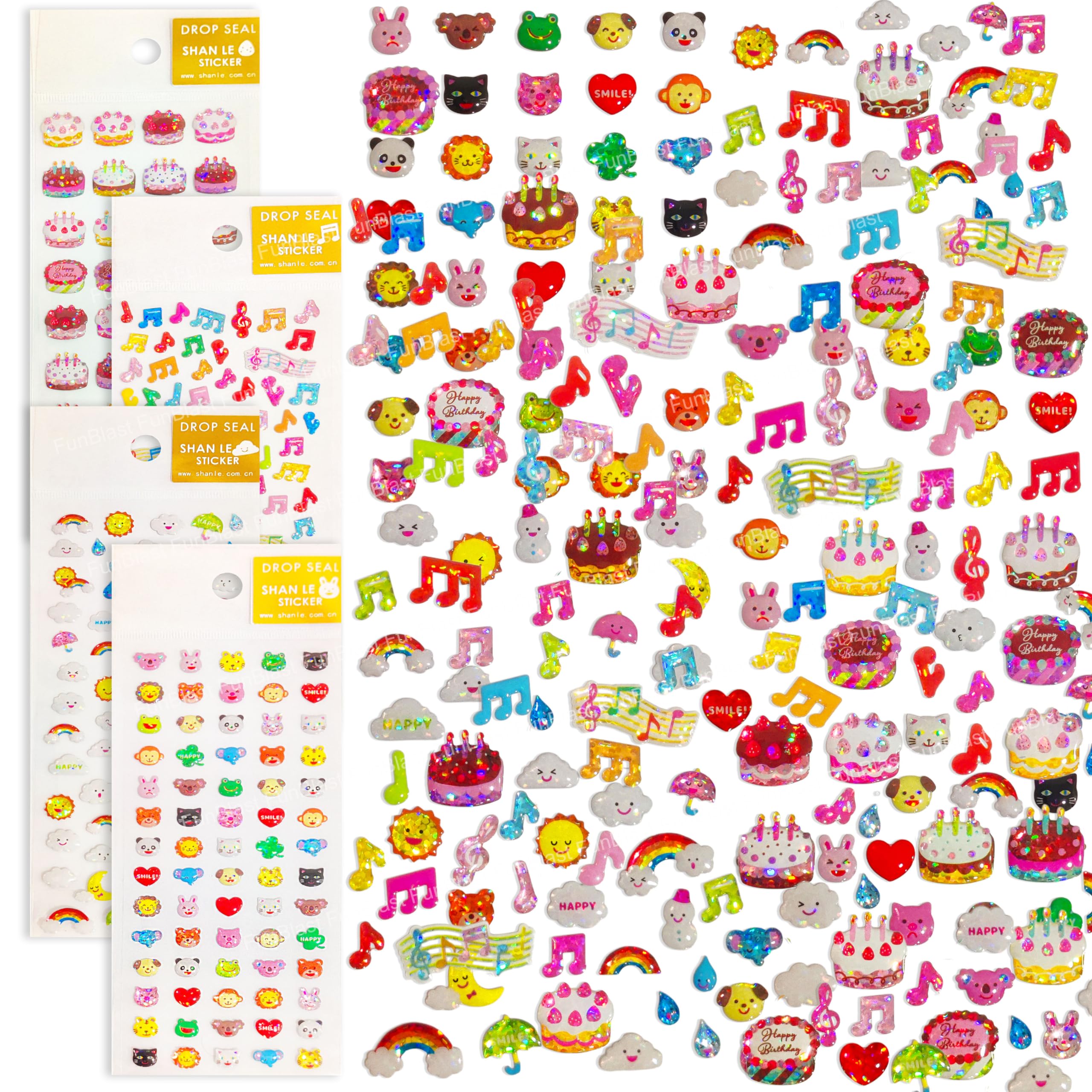 FunBlast Kawaii Stickers Set – Set of 4 Stickers for Kids, 3D Stickers for Girls, Aesthetic Sticker, Cute Stickers, Stickers for Kids, Craft Stickers, Self Adhesive Stickers (5+6+7+8) (B0CYHDS5CD) Amazon Price History, Amazon Price Tracker
