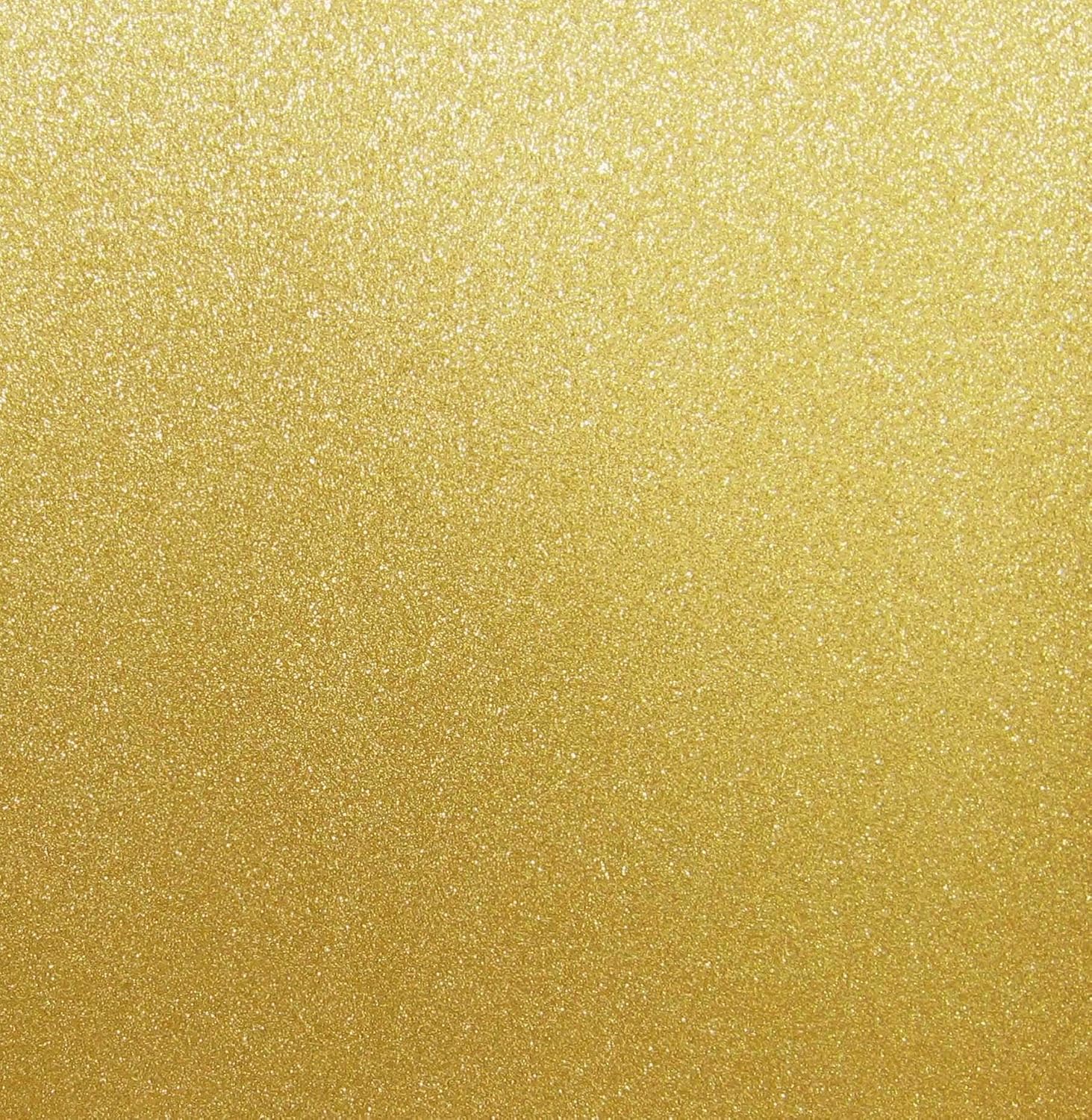 Best Creation 12Inch by 12Inch Glitter Cardstock, Gold
