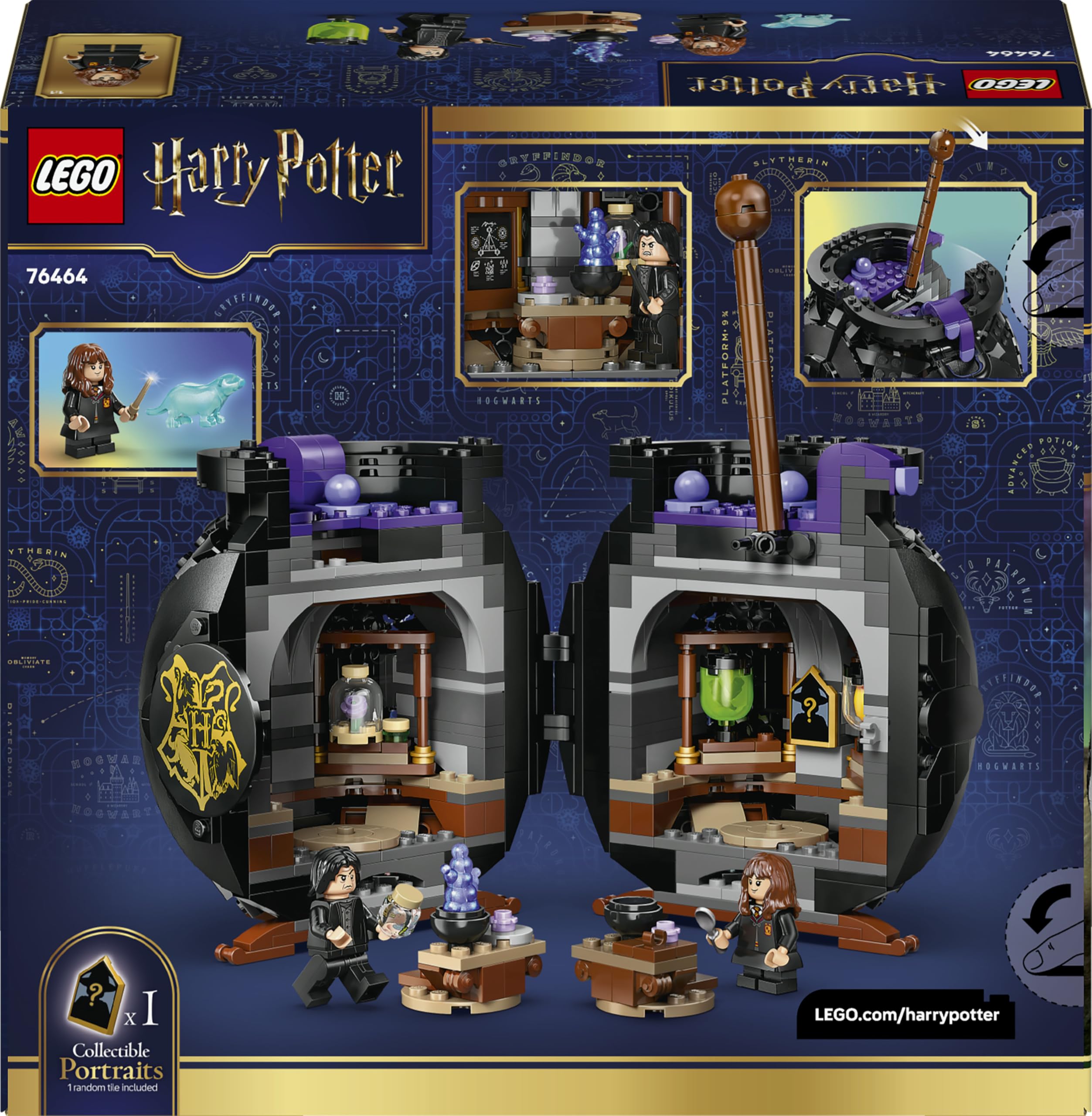 LEGO Harry Potter Caldero: Aula de Pociones Secretas - Decoración para el Dormitorio - Juguete de Colección - Minifiguras de Patronus, Hermione y Snape - Regalo para Niñas y Niños de 10+ Años - 76464 — view 12