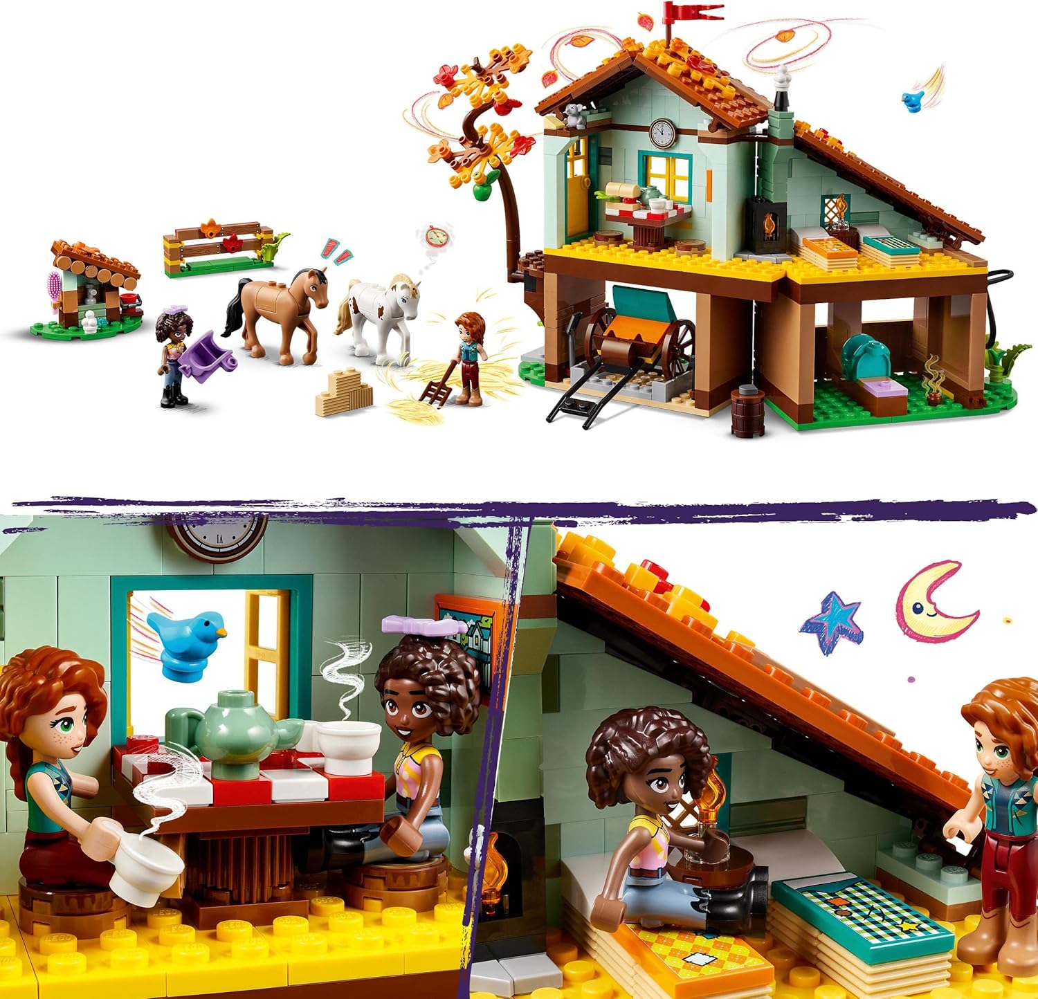 LEGO Friends Autumn's Horse Stable interior details