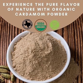 SPICY ORGANIC Cardamom Powder for Culinary Delights - Bulk Pack 15 LBS (240 oz) - Perfect for Flavoring Coffee, Baking, and Cooking - USDA Organic, Non-GMO and Vegan.
