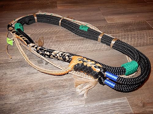 Alligator EPT - Cuerda de toro de nailon negro sobre bronceado Poly Pro 97 mano izquierda suave 34 x 34 toros Rodeo 16'