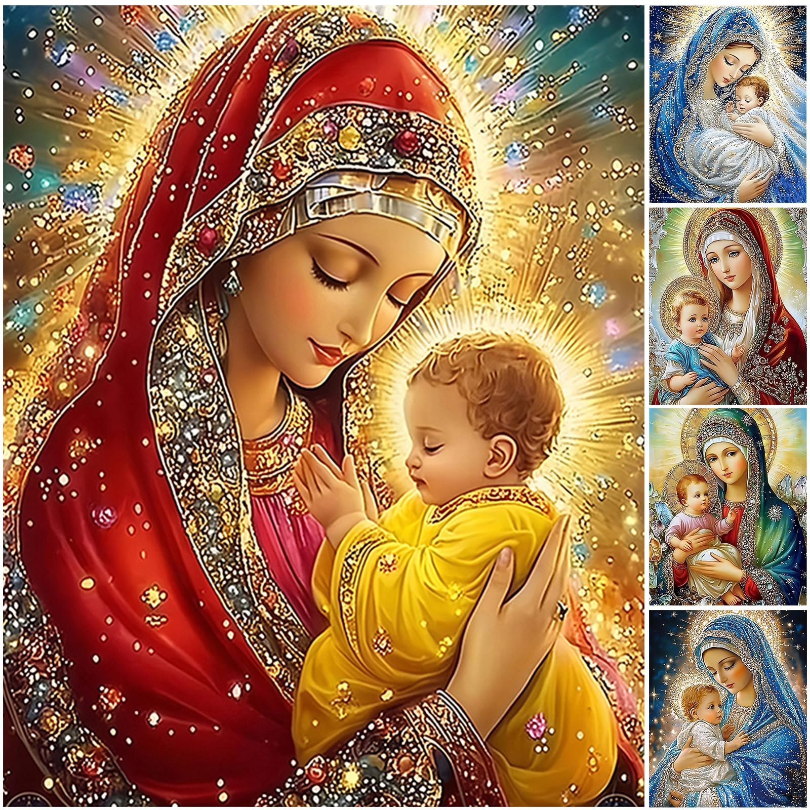 POETRYDRAW Crystal Sacred Figure Full DIY 5D Round Drill Gem Art Diamond Art Painting Kits 40x50cm for Adults/Beginners Gift Idea Home Decor (Crystal Sacred Figure)