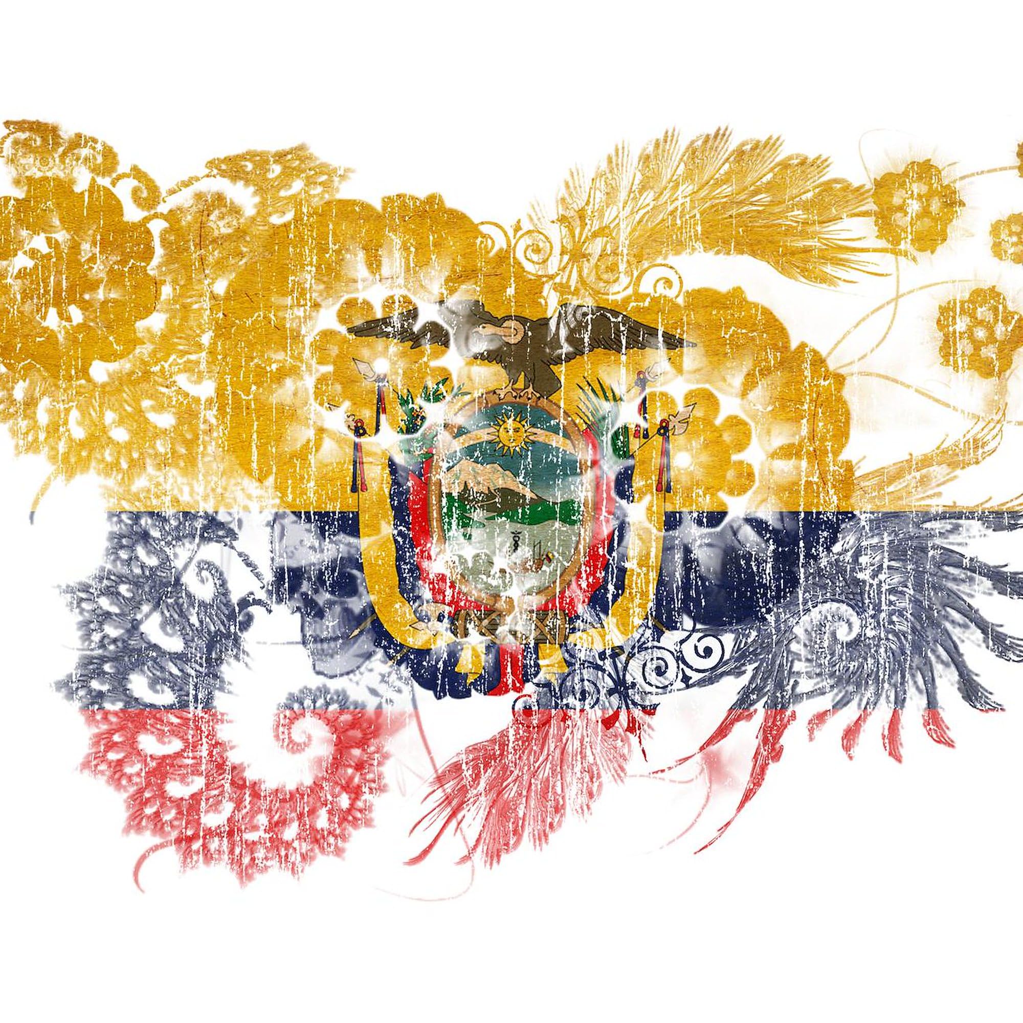 CafePress Ecuador Flag Patches 4