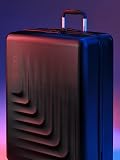 Kappa Large Trolley Suitcase - Hard Shell, 360° Wheels, TSA Lock, Black Travel Luggage - Spacious Check-in Case - 3
