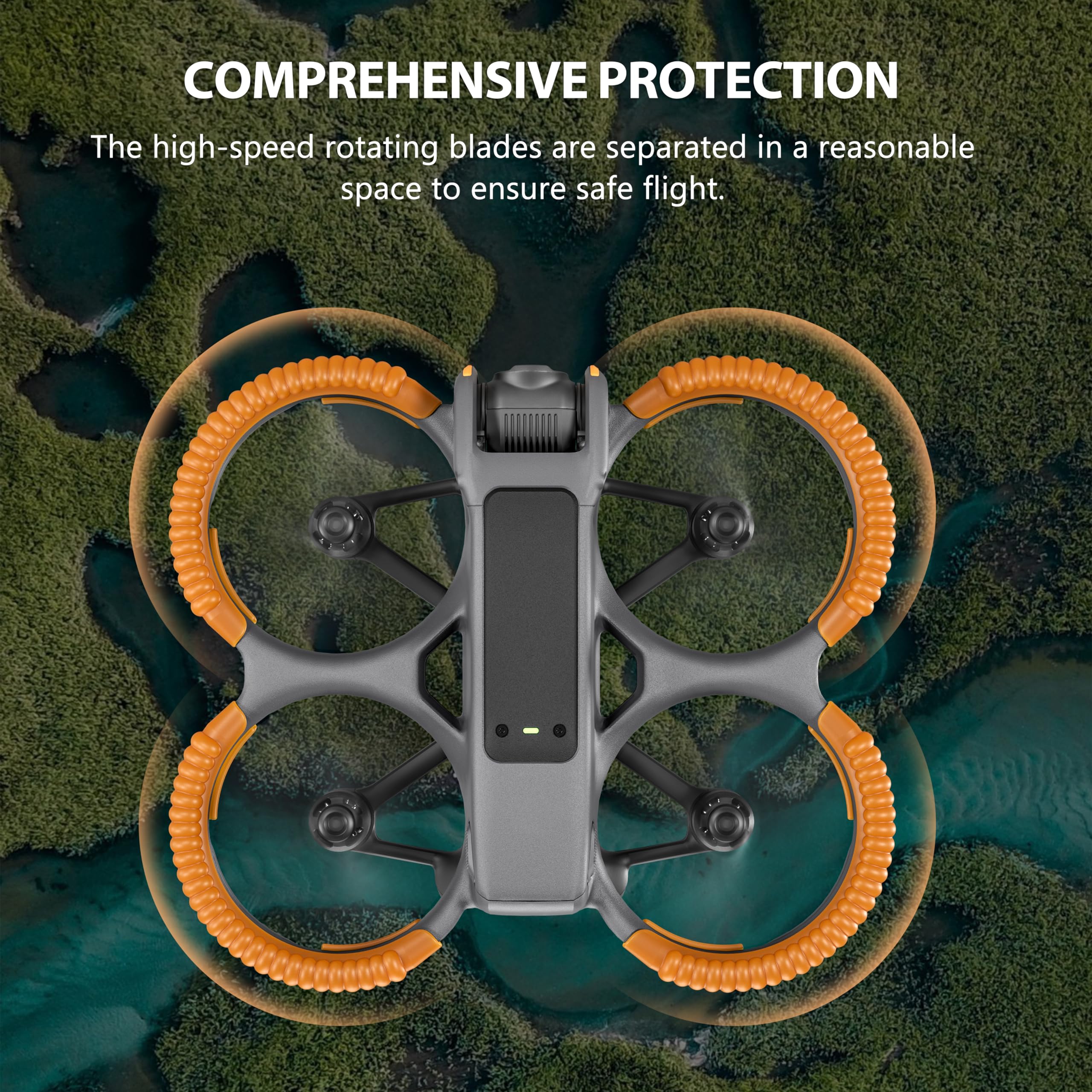 STARTRC Pierścień ochronny zderzaka dla DJI Avata 2 Propeller Guard, TPU Impact Protectors Akcesoria dla DJI Avata 2 (pomarańczowy)
