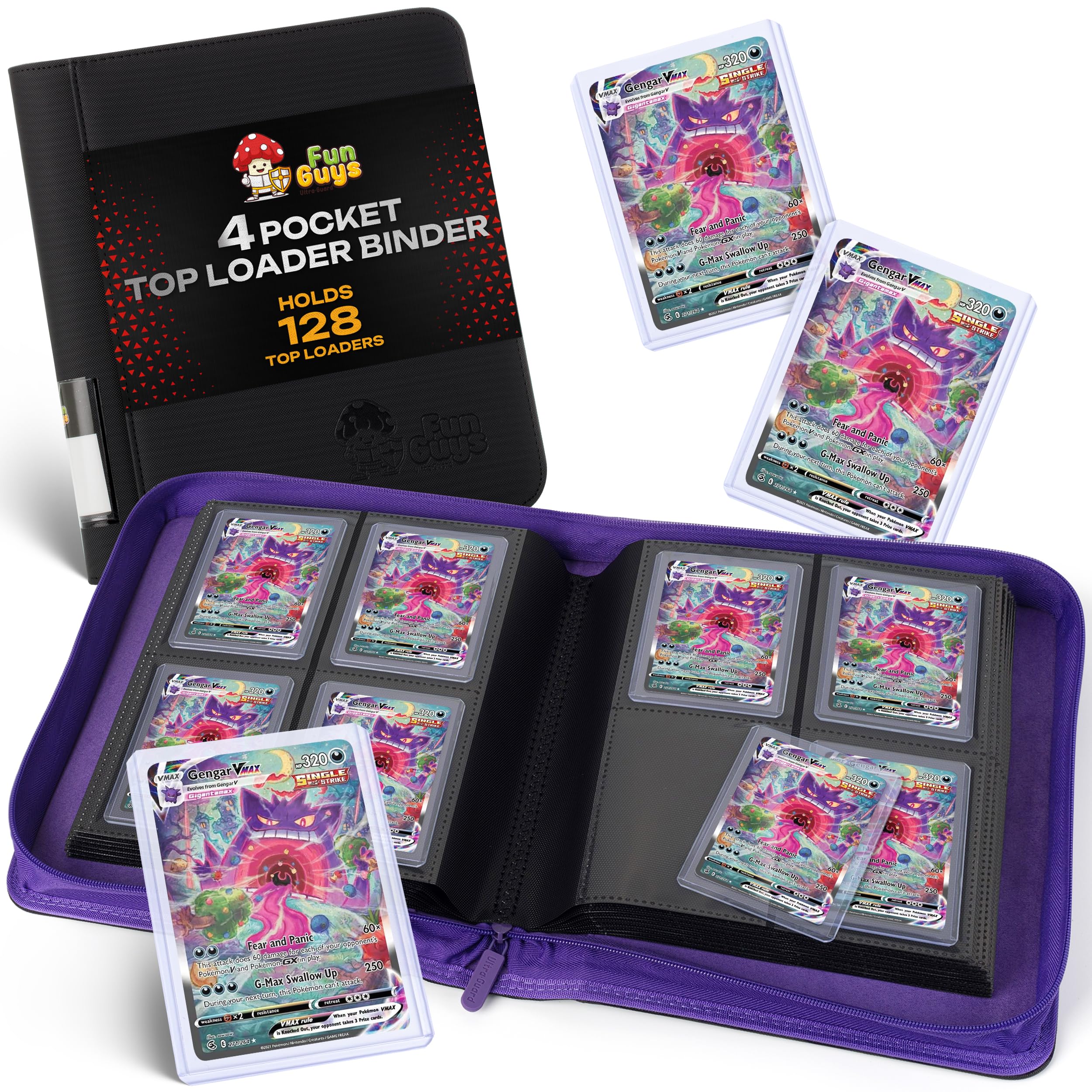 Amazon.com: FunGuys Toploader Binder – 4 Pocket Trading Card