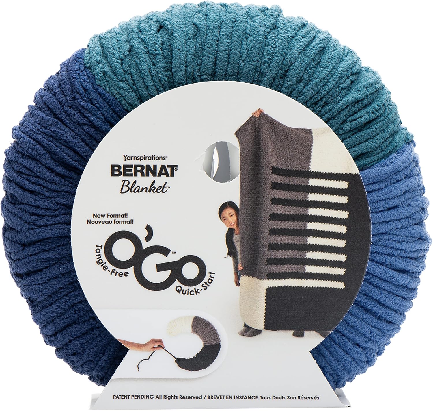 Bernat Blanket O'GO Yarn, Atlantic