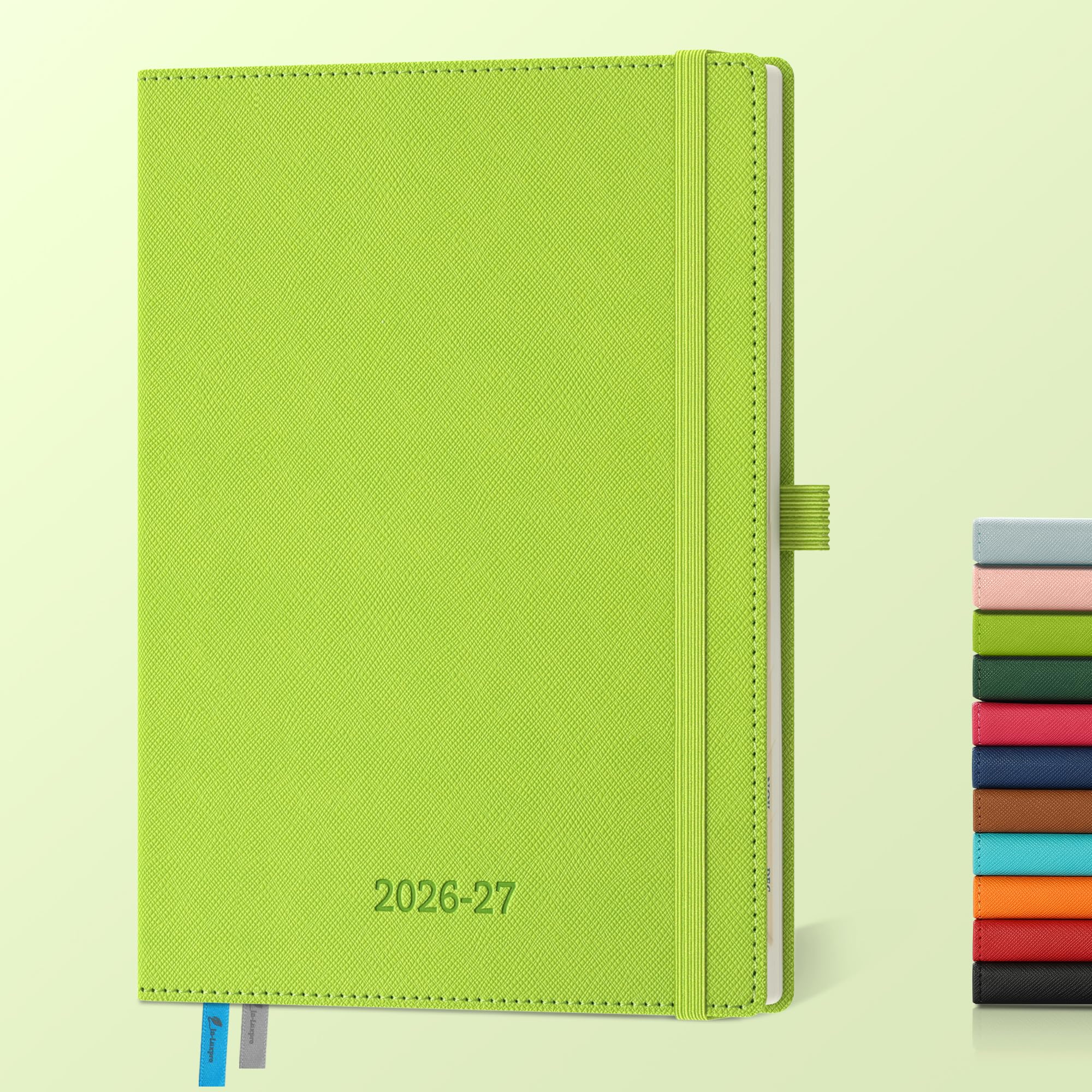 IN-LUXPRO Kalender 2025 2026 Wochenplaner,18-Monate Buchkalender (Jul.2025-Dez.2026) Monatskalender mit Ausgaben & Notizseiten,mit Vegan-Leder & Notizseiten.