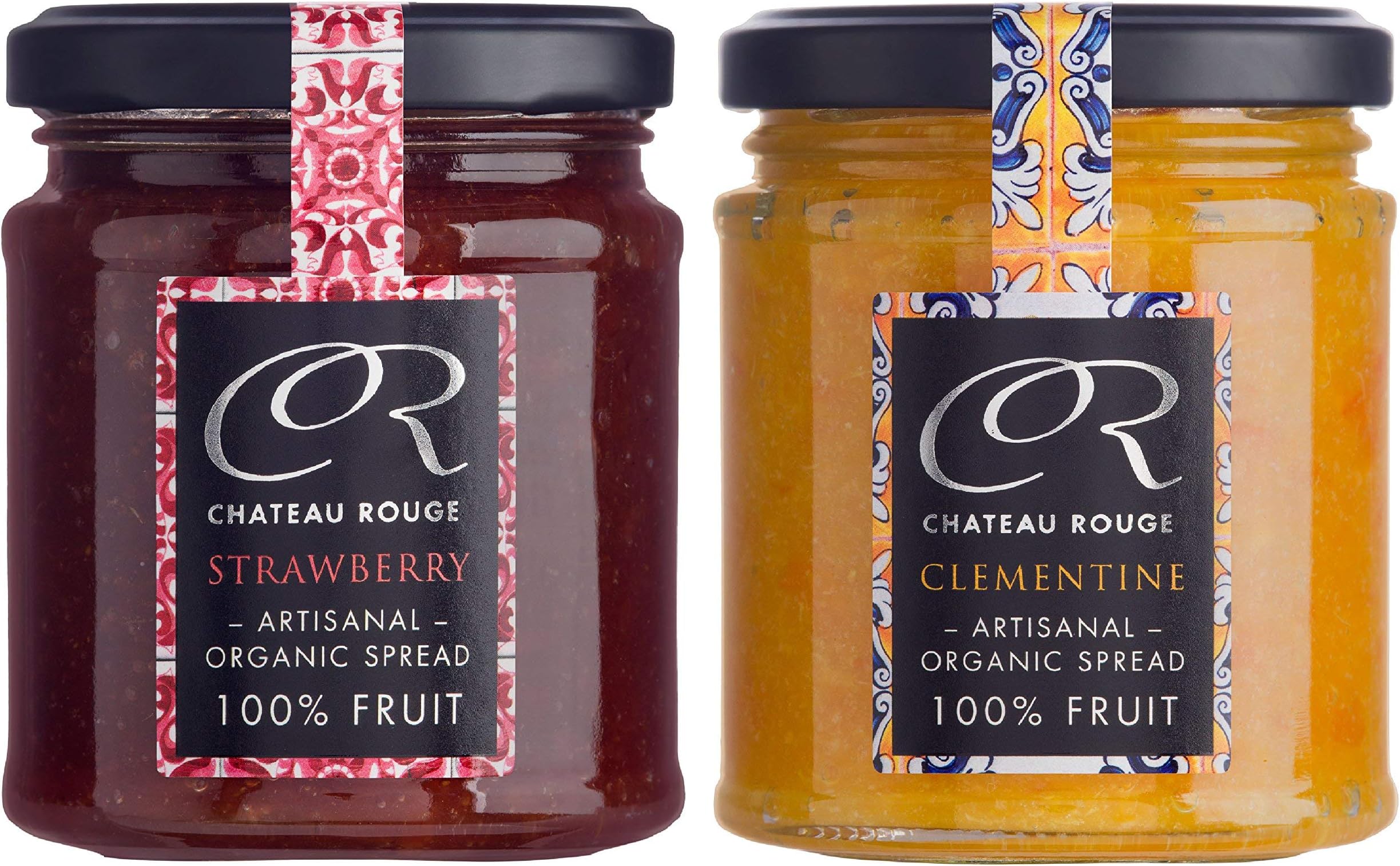 Luxury Jam Gifts Set, Clementine Organic Marmalade Pure Fruit Jam and Strawberry Jam Preserve, Sugar-Free Jam Gifts Sets