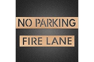 4" Fire Lane No Parking Stencils for Parking Lot