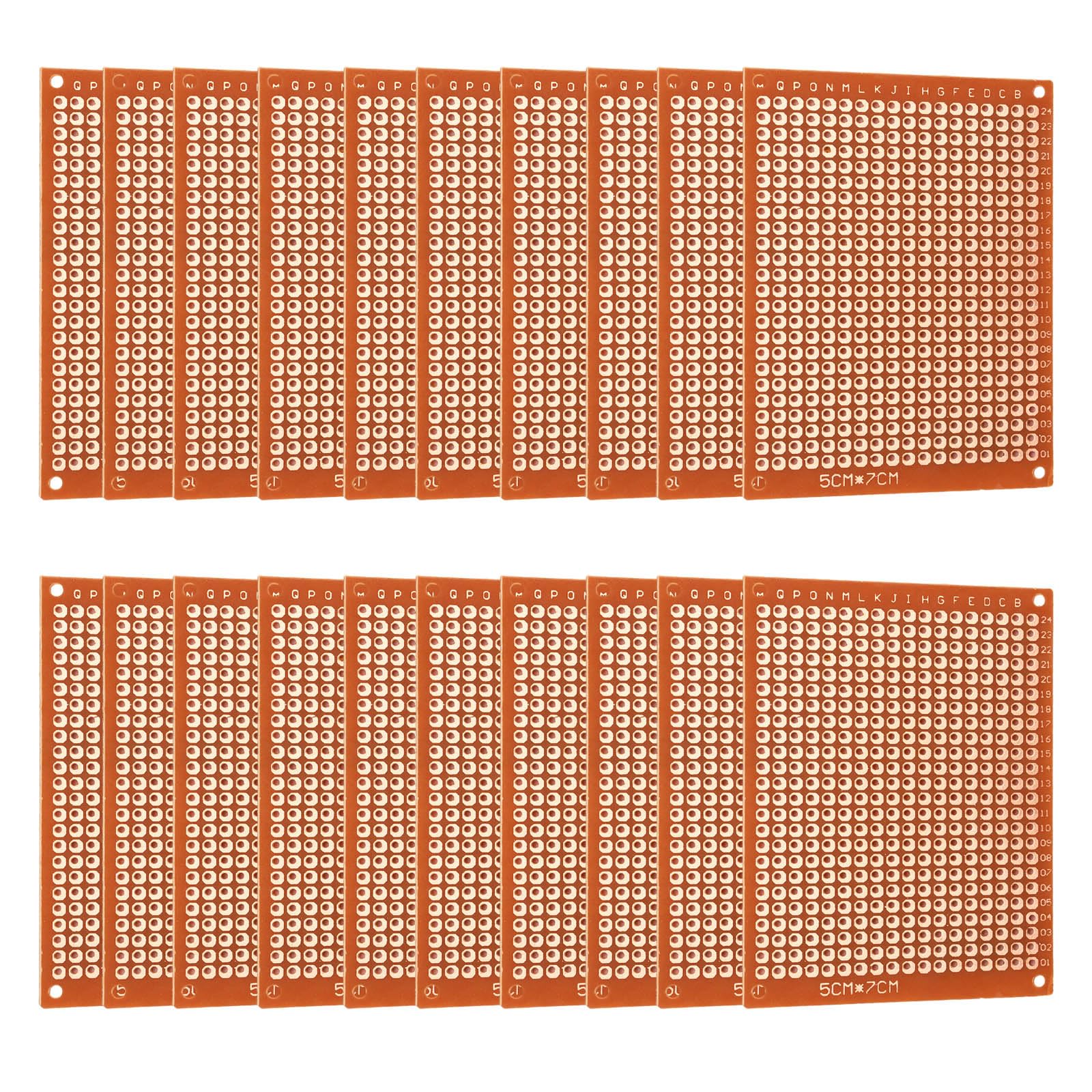 15 Stück 5x7cm Bakelit DIY Prototyp Brett PCB Breadboard Test Prototyp Boardsfür DIY Löten elektronisches Projekt.