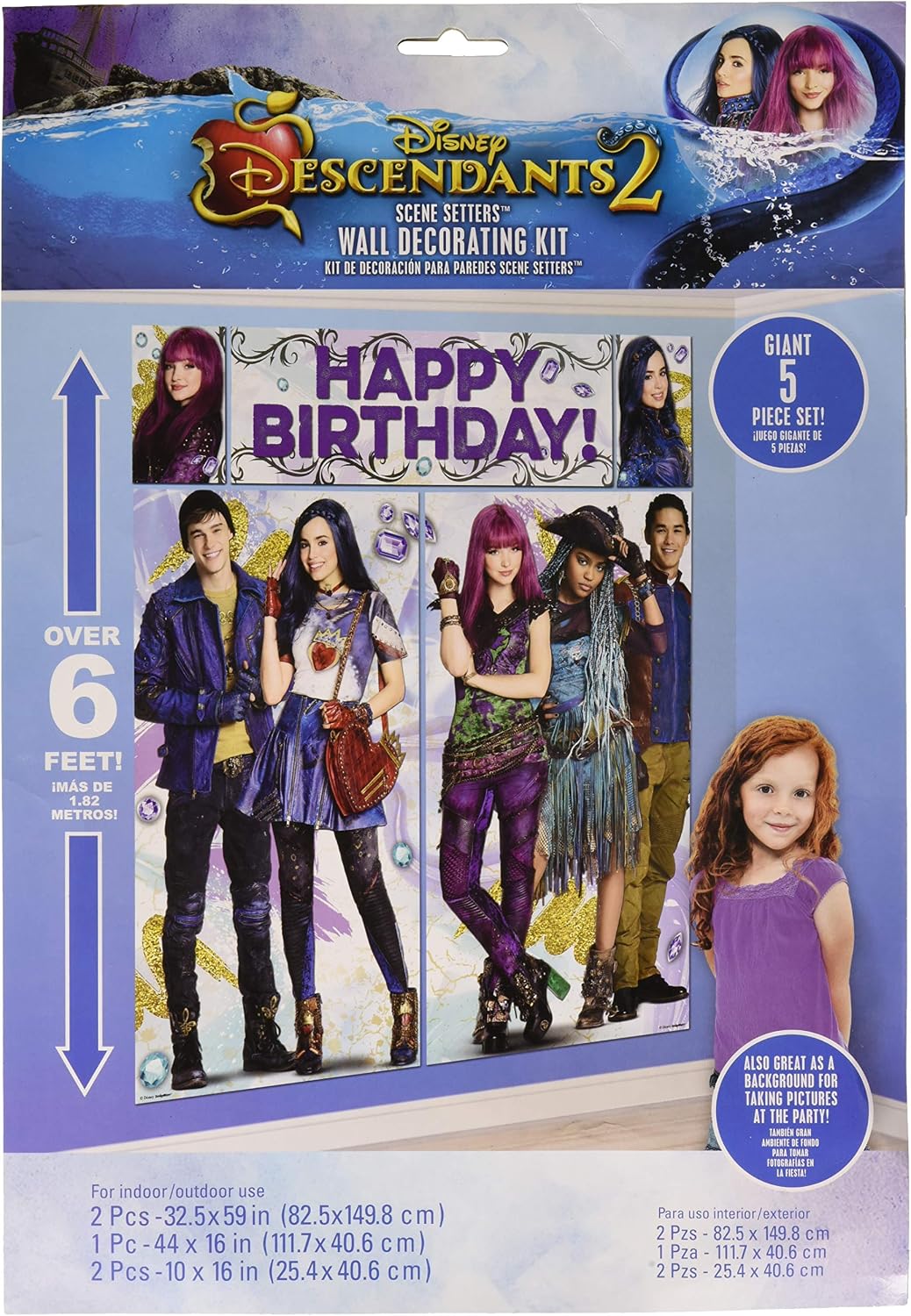 Disney Descendants 2 Scene Setters Wall Decorating Kit | Multicolor | 1 Pack