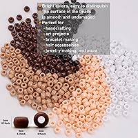 Vista 114 de Coloridas cuentas de plástico para pulseras para hacer joyas, pulseras de amistad, 0.236 x 0.354 in, multicolor para cuentas, trenzar el cabello