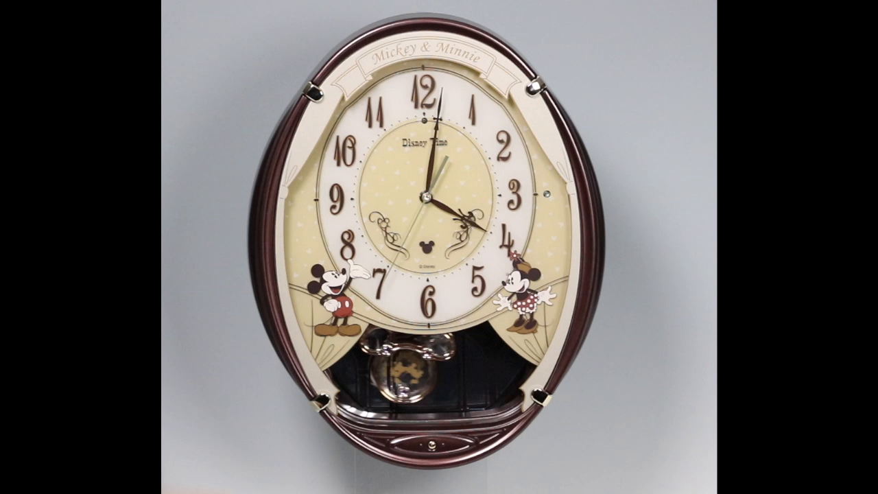 Amazon Co Jp セイコー クロック 掛け時計 ミッキーマウス ミニーマウス 電波 アナログ 6曲 メロディ ミッキー フレンズ Disney Time ディズニータイム 茶 メタリック Fw579b Seiko ホーム キッチン