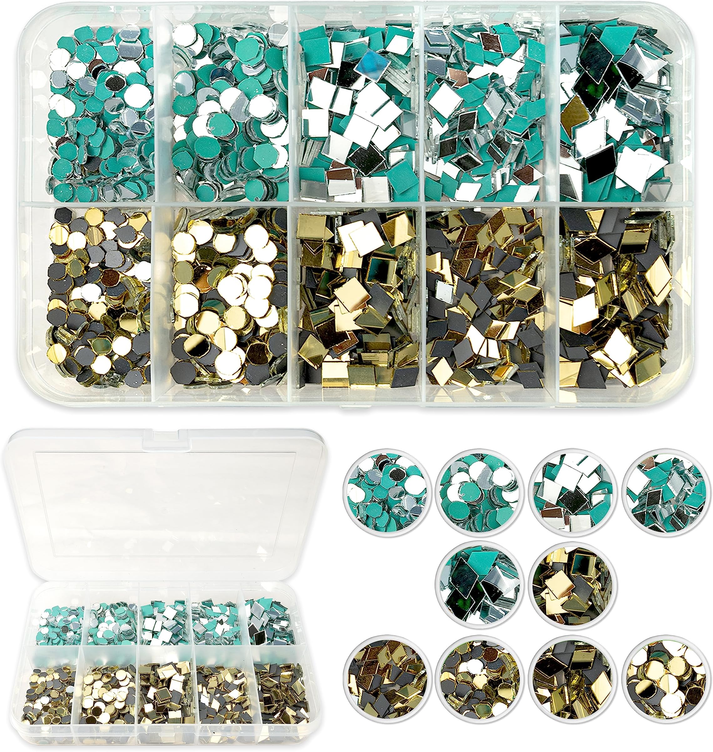 Twinster Mirrors for Craft Work (10 Different Shapes, 1500 Total Pieces) Lippan Art Craft Materials Kit Decorative Mirrors DIY Best Kit