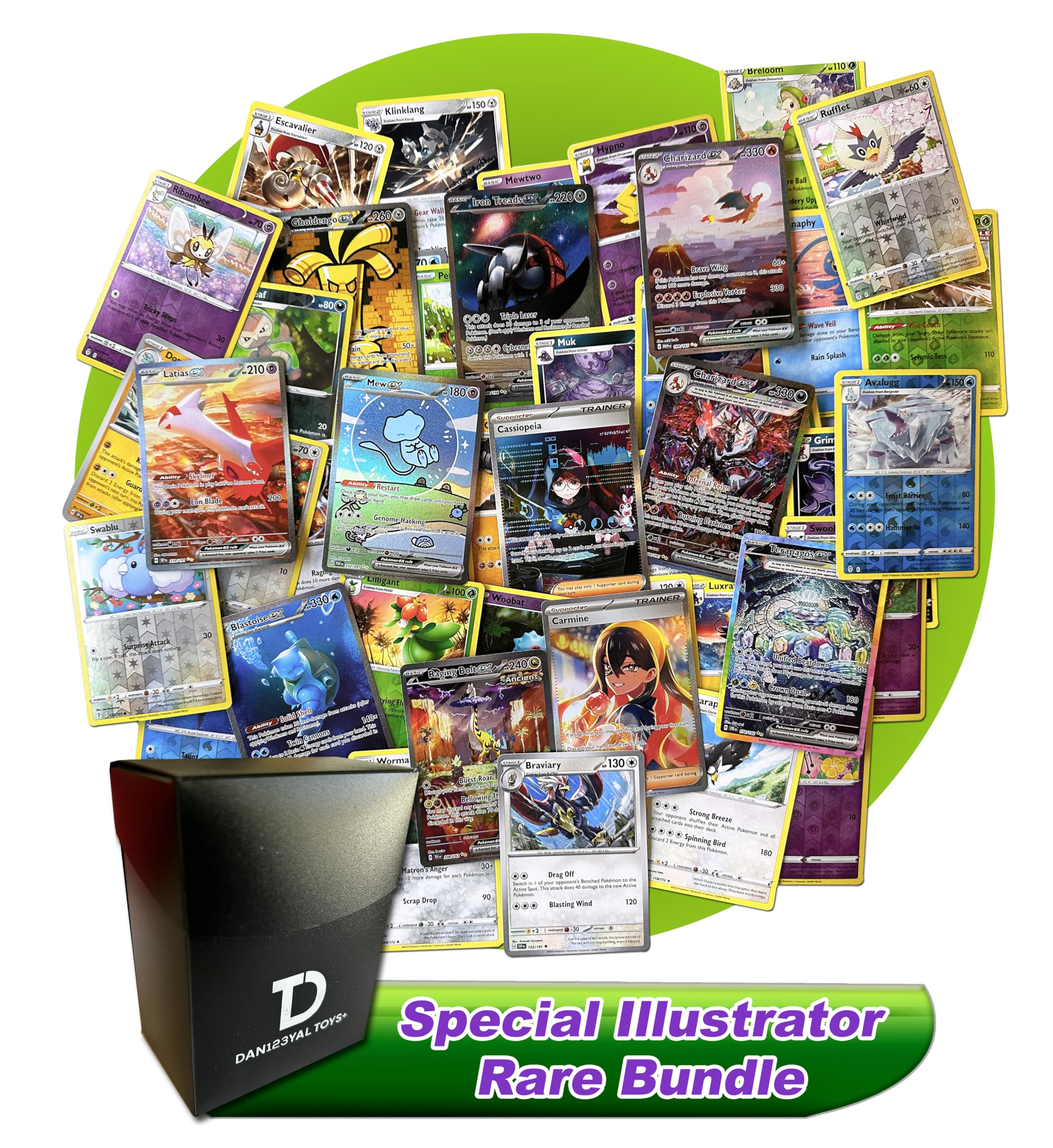 Amazon.com: Special Illustrator Rare Pokémon Compatible TCG Random  Assortment Bundle
