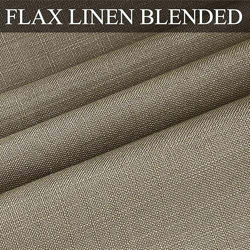 Miniatura 3 de Fcosie Cortinas 100 % opacas de lino extra largas con textura de 120 pulgadas, cortinas con aislamiento térmico, paneles de reducción de ruido,