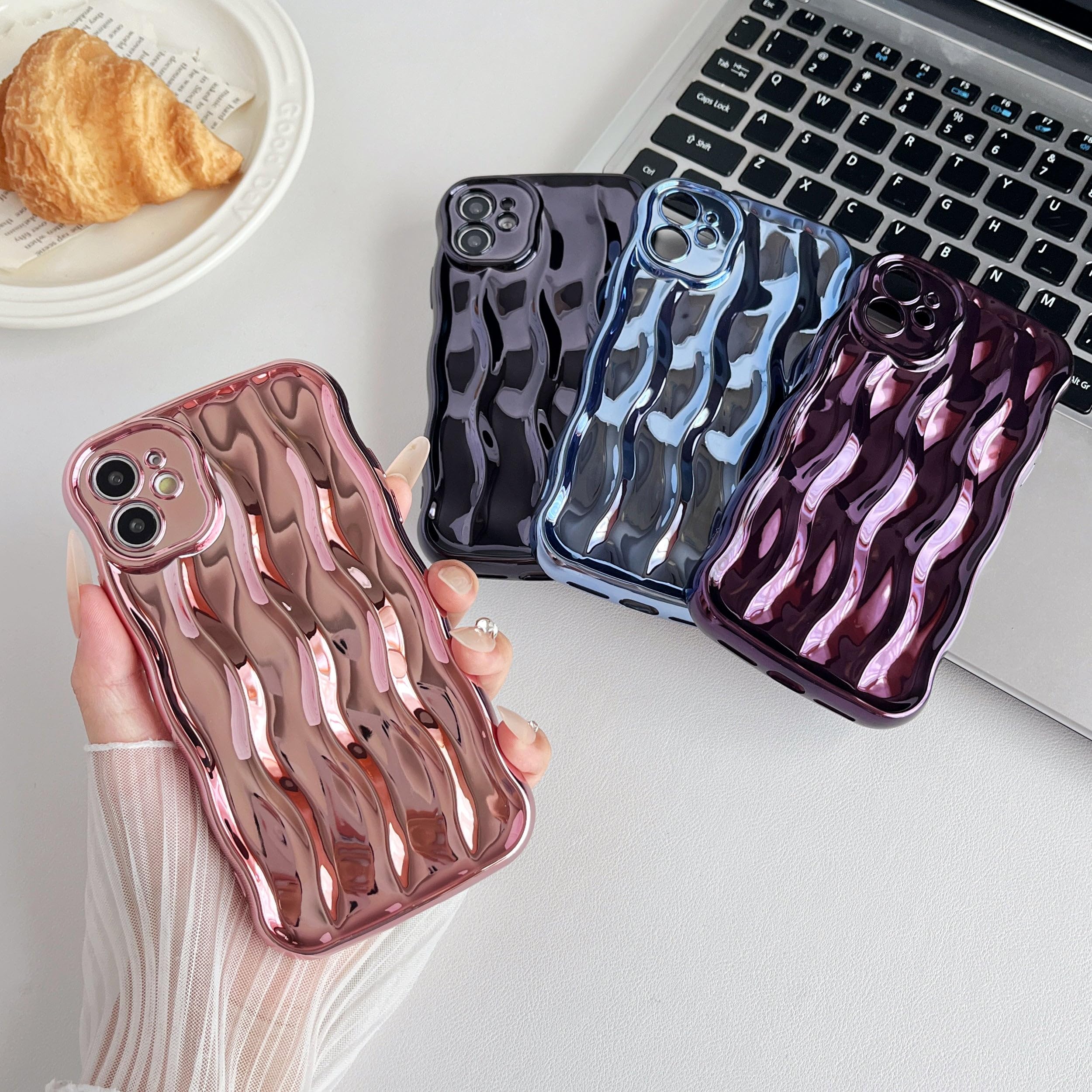 IPhone 11 Hülle Mit Wasserwellen-Design – Robust, Stylisch & Kameraschützend