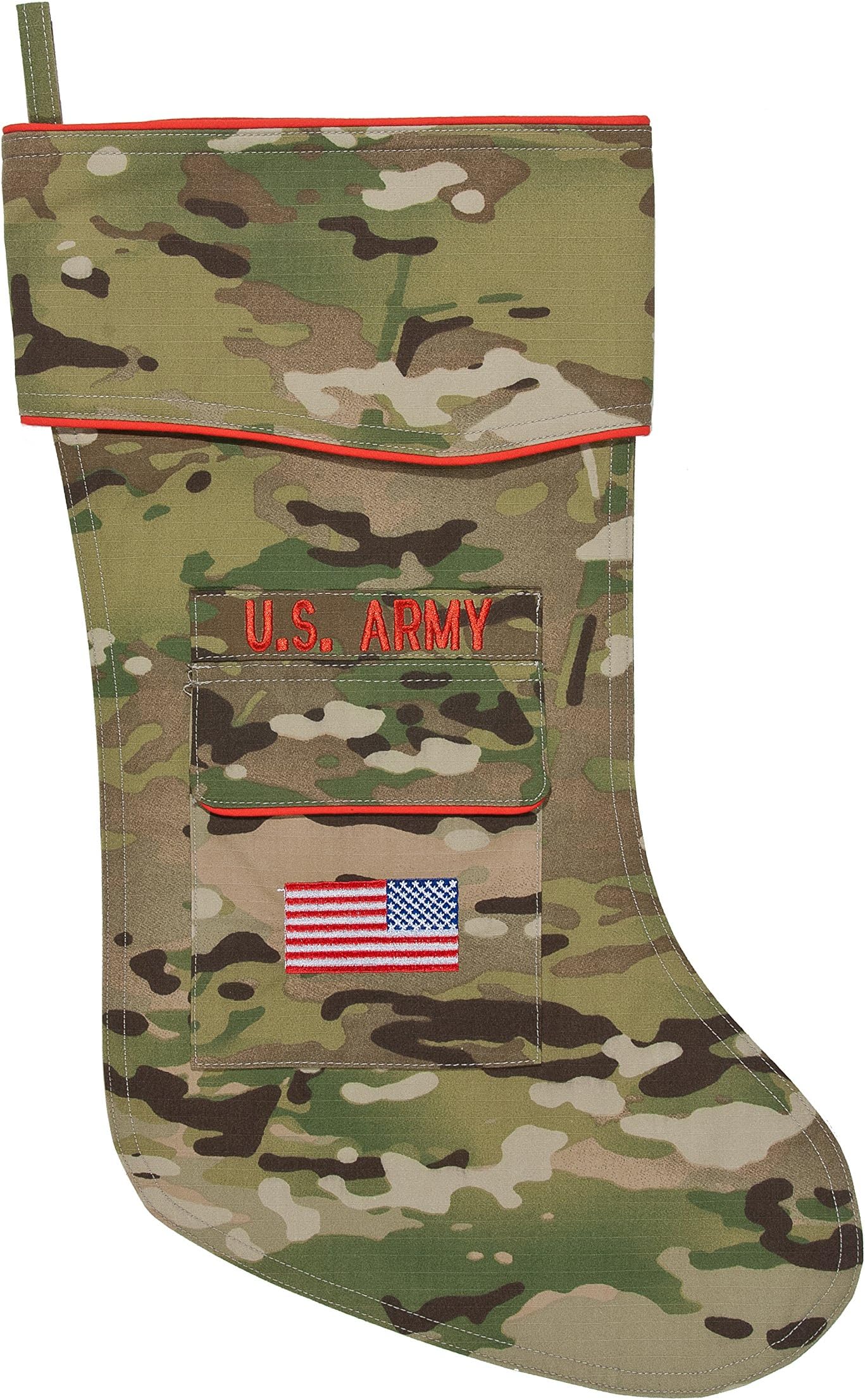Army Christmas Stocking OCP Camouflage Fabric