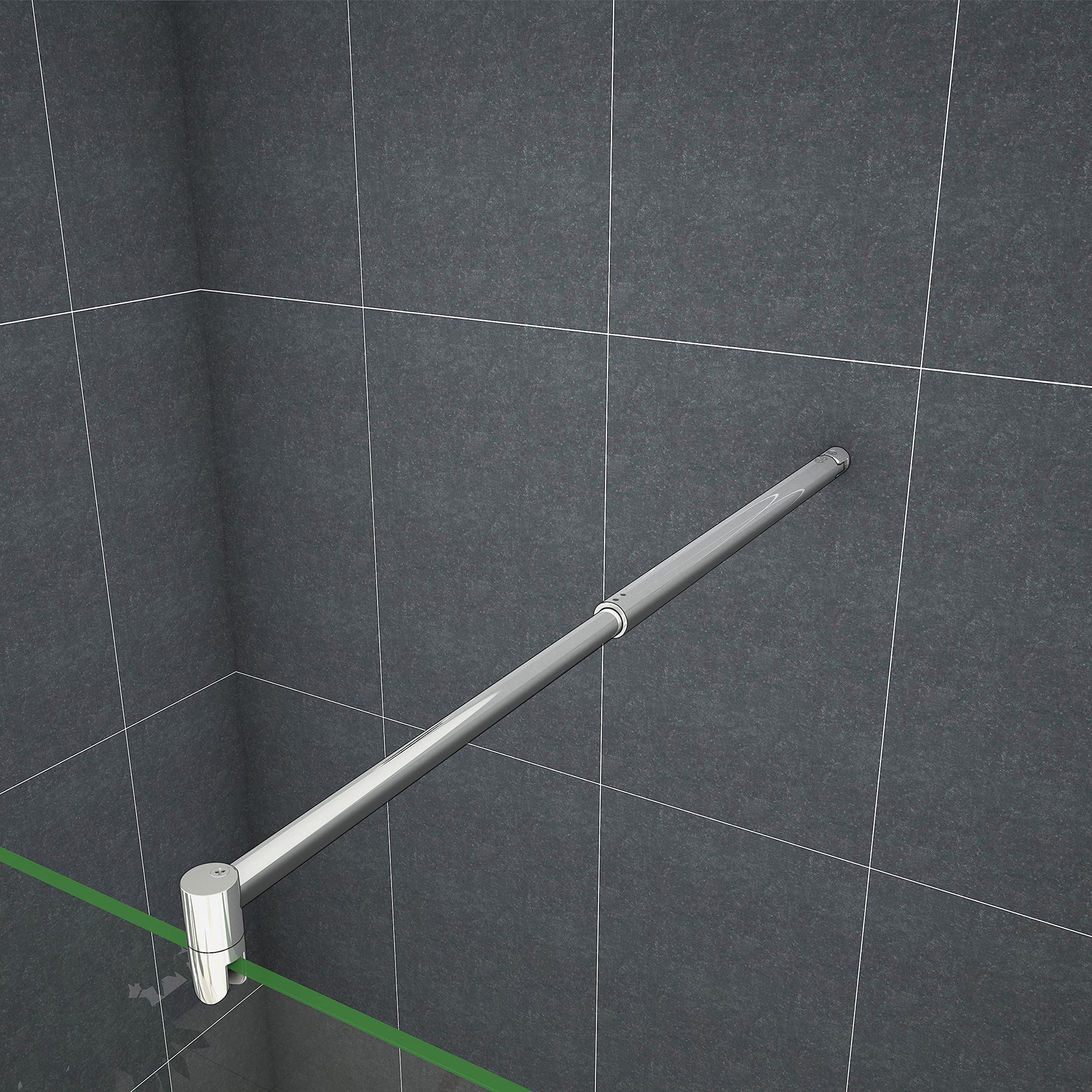 195cm Walk in 95 cm Vetro 6mm Barra Stabilizzatrice 70-120 cm