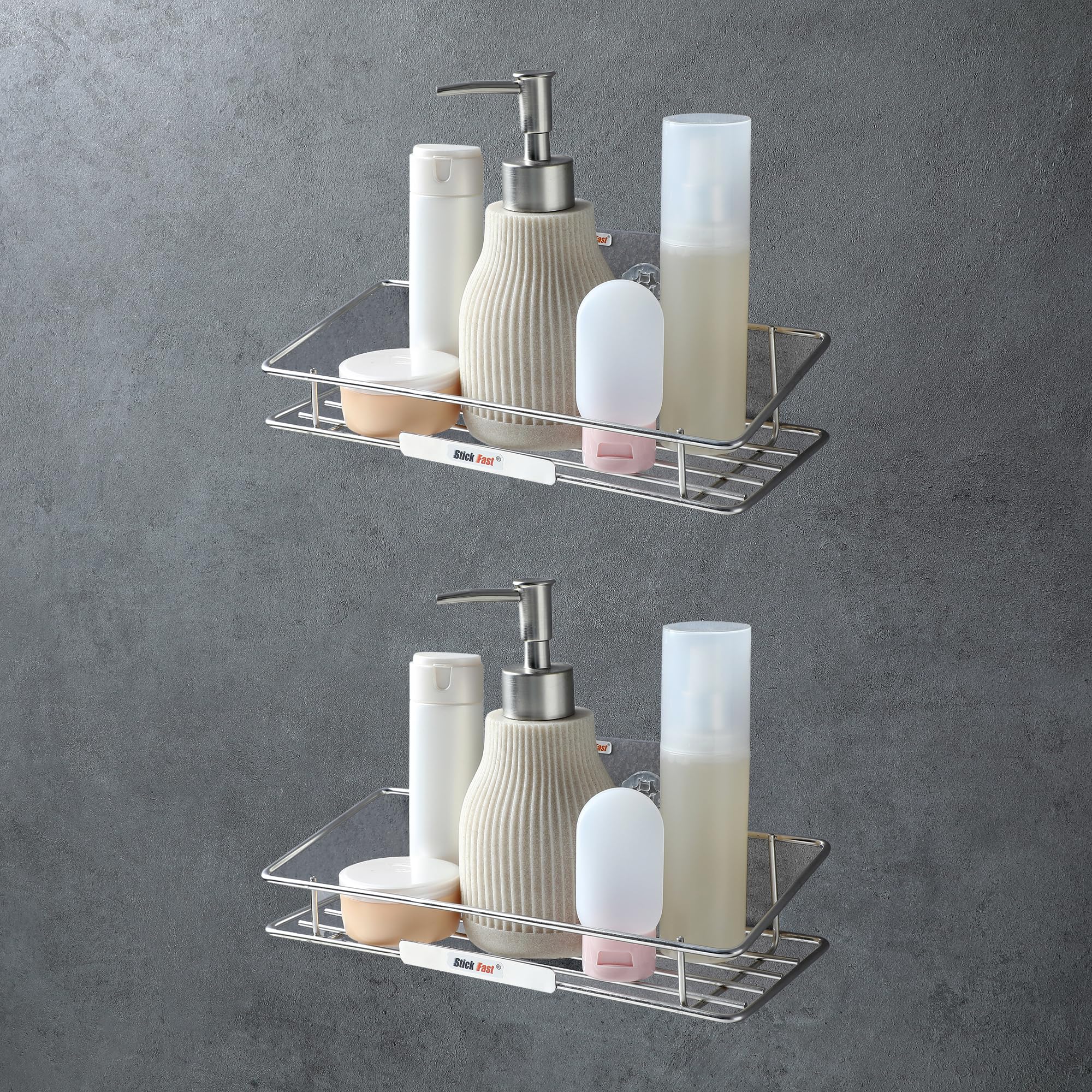 Sf - Stick Fast Stainless Steel Self-Adhesive Miniclassy Bathroom Shelf With 3M Sticker For Wall Mount Multipurpose Kitchen & Bathroom Storage Organizer Tray Rack (Sf-Miniclassy-Shelf2) (B0CJVFSYSC) Amazon Price History, Amazon Price Tracker