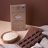 Vista 4 de Jelina Chocolatier Paquete de 8 barras de chocolate con leche con arroz crujiente Chocolate de comercio justo Chocolates naturales importados, sin