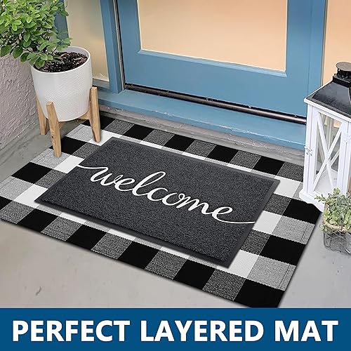 Vista 92 de EARTHALL Divertidos tapetes con texto en inglés "Hello Mats" para exteriores/interiores, 48 x 32 pulgadas, tapete para puerta delantera, entrada al