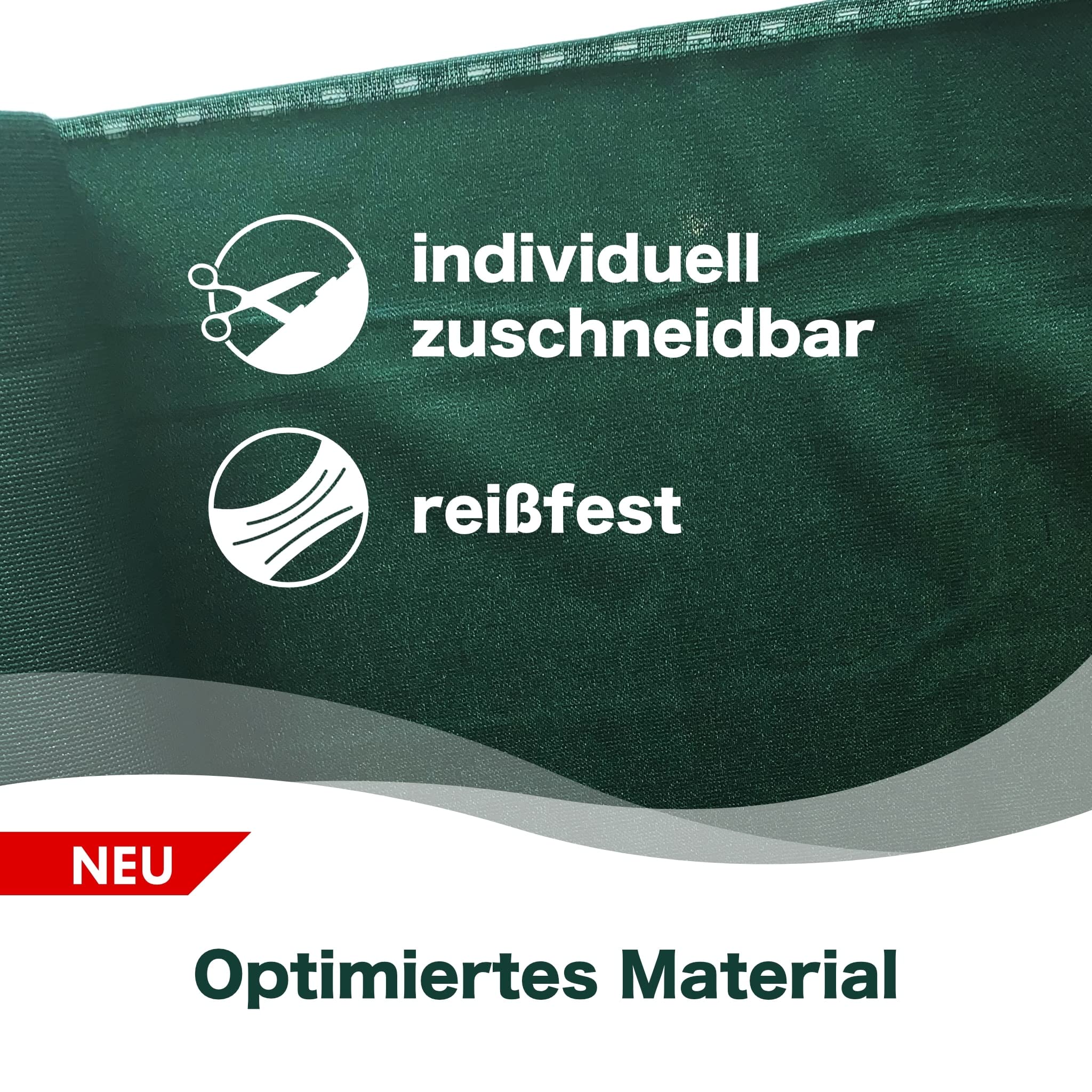 Zaun und Balkon Sichtschutz, 1,20 x 10 m, Bauzaun, Balkongeländer, Balkonschutz, Garten Windschutz, inklusive Kabelbinder, 150g/m², Verschiedene Abmessungen