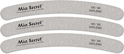 Forte Zebra Curve Nail File 100/100 Pink Center 3 pack