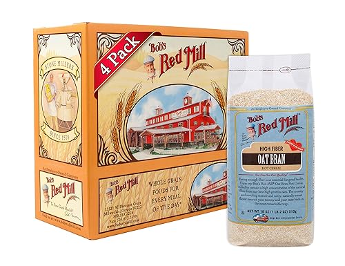 Bobs Red Mill Salvado de avena para cereales 18 onzas paquete de 4