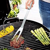 Vista 5 de NewlineNY - Kit de herramientas para barbacoa de acero inoxidable (juego de 3 piezas)