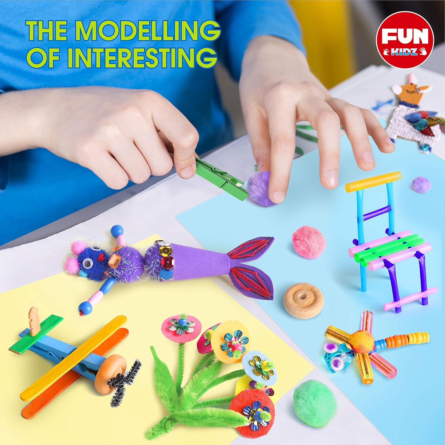 3 Layers Jumbo Arts and Crafts Supplies Warehouse, Funkidz 1500+ Premium Huge Craft Materials Kit for Kids Big Creative Activities Gift Stuff for Boys and Girls : Toys & Games