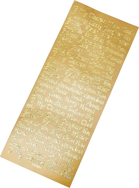 anitas Stickers, Gold, One Size