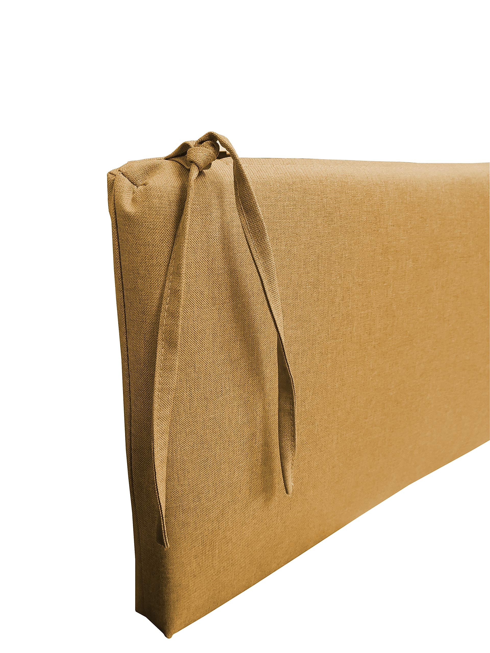 chilly pilley Coussin De Banc Housse Amovible Lavable Zip avec Passants Coussin pour Banc De Jardin Terrasse (160 x 60 x 5 cm, Chameau)