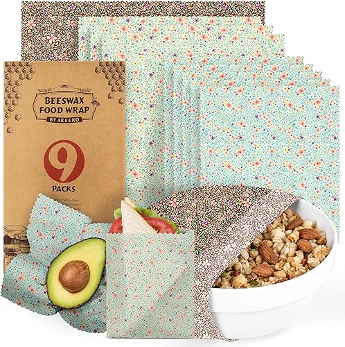 Envolturas de alimentos reutilizables con cera de abejas surtidos de 9 paquetes  Envolturas reutilizables ecológicas biodegradables cero residuos disponible en Yaxa Colombia