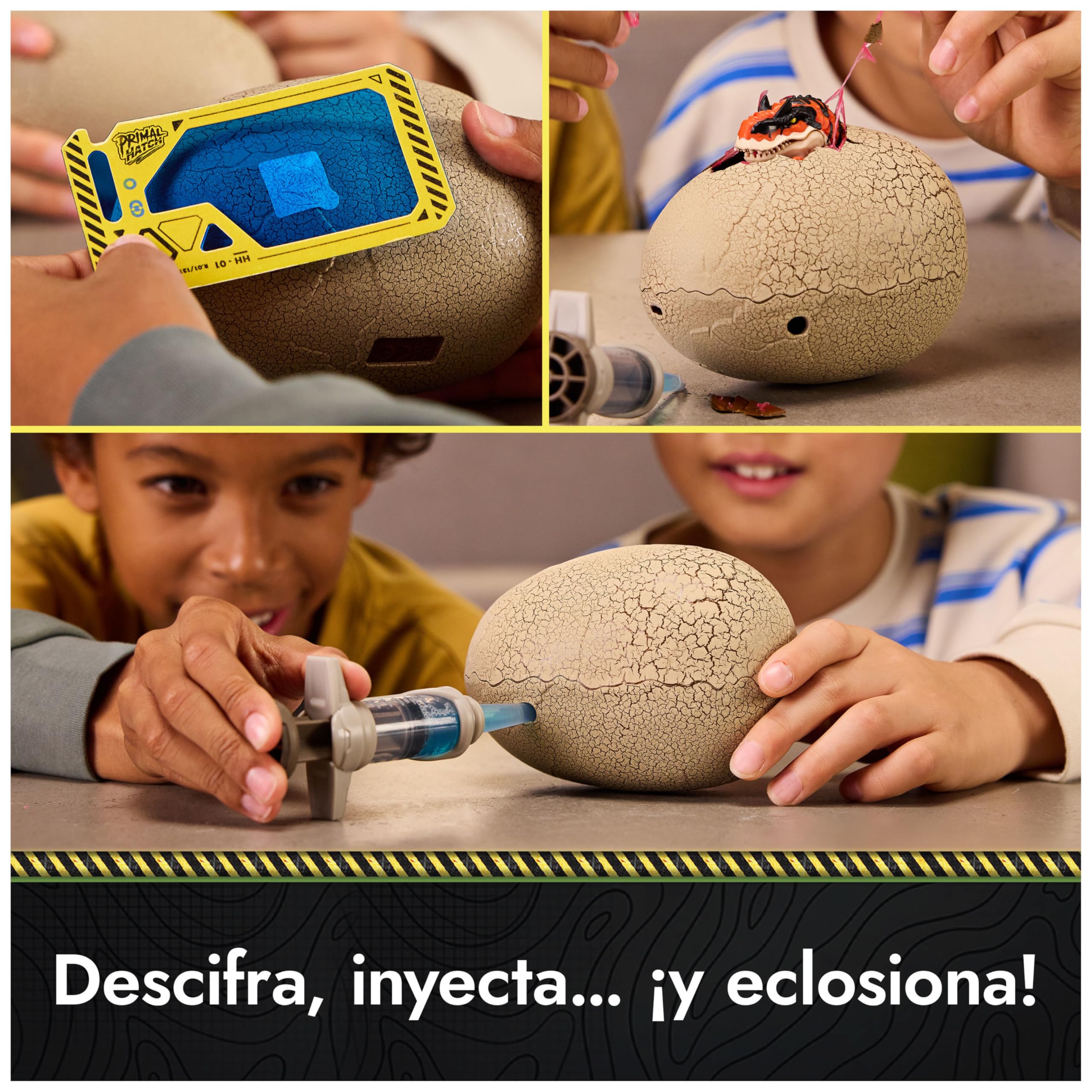 Dino Rising - Primal Hatch Criaturas Híbridas: Huevo Que Eclosiona con un Dinosaurio en su Interior, Hay 10 para Coleccionar - Juguetes Niños 5 Años - Regalo Niño 5 Años + - Dinosaurios Juguetes