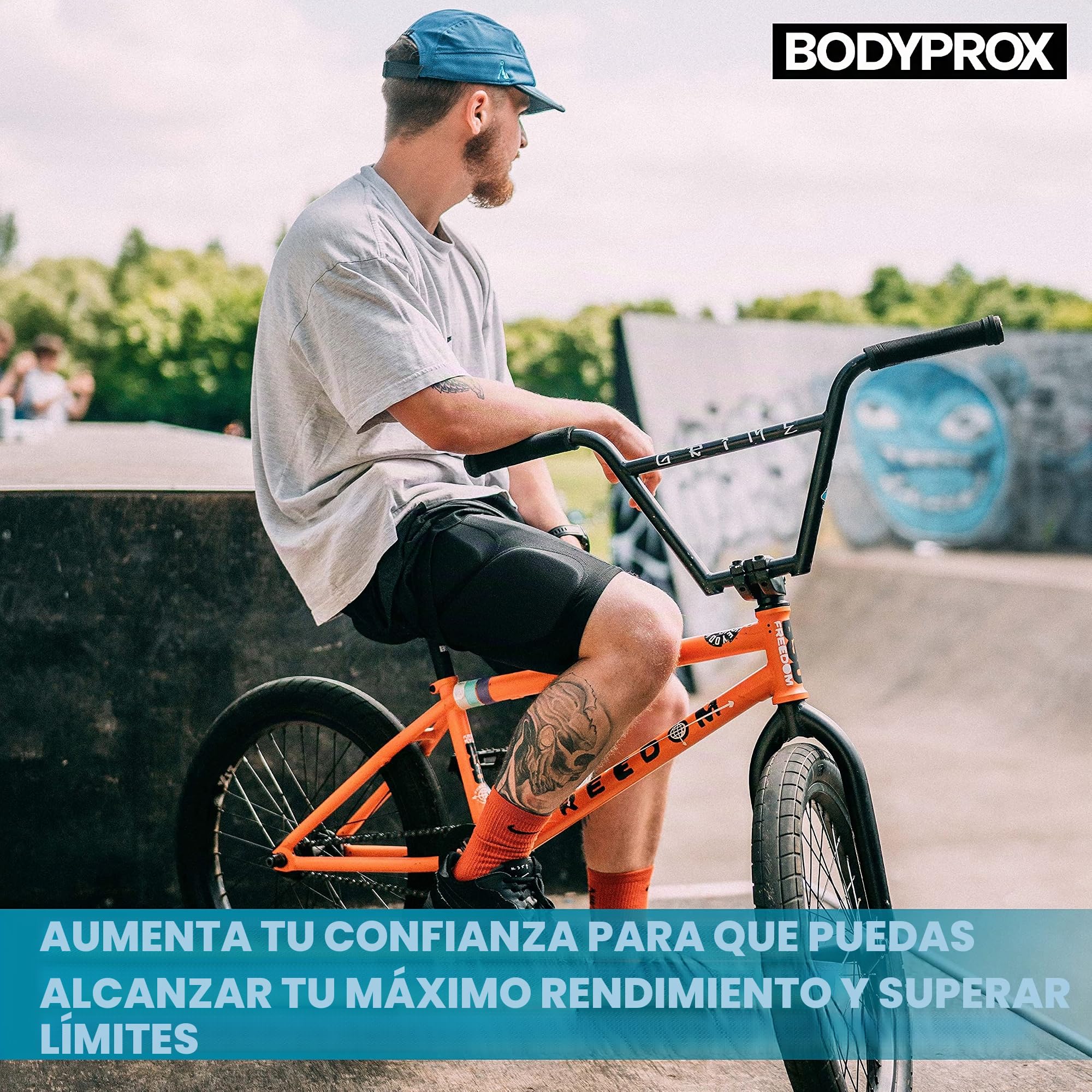 Bodyprox - Pantalones Cortos Protectores Acolchados para Snowboard, Patinaje y esquí, protección Tridimensional de la Cadera, el Trasero y el coxis